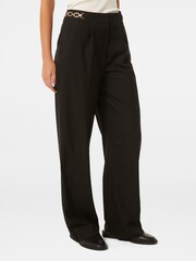 Forever New Black Remi Trim Detail Straight Leg Trousers - Image 4 of 5
