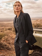 Forever New Blue Bella Double Breasted Blazer - Image 2 of 6