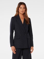 Forever New Blue Bella Double Breasted Blazer - Image 3 of 6