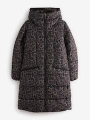 Animal Shower Resistant Padded Puffer Hooded Mid Length Coat - Image 6 of 8