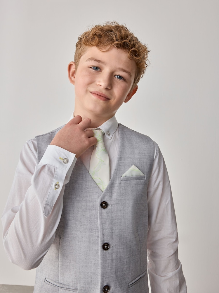 siva - Baker by Ted Baker telovnik srajce in kravata Set - Slika 1 iz 9 siva - Baker by Ted Baker telovnik srajce in kravata Set - Slika 1 iz 9