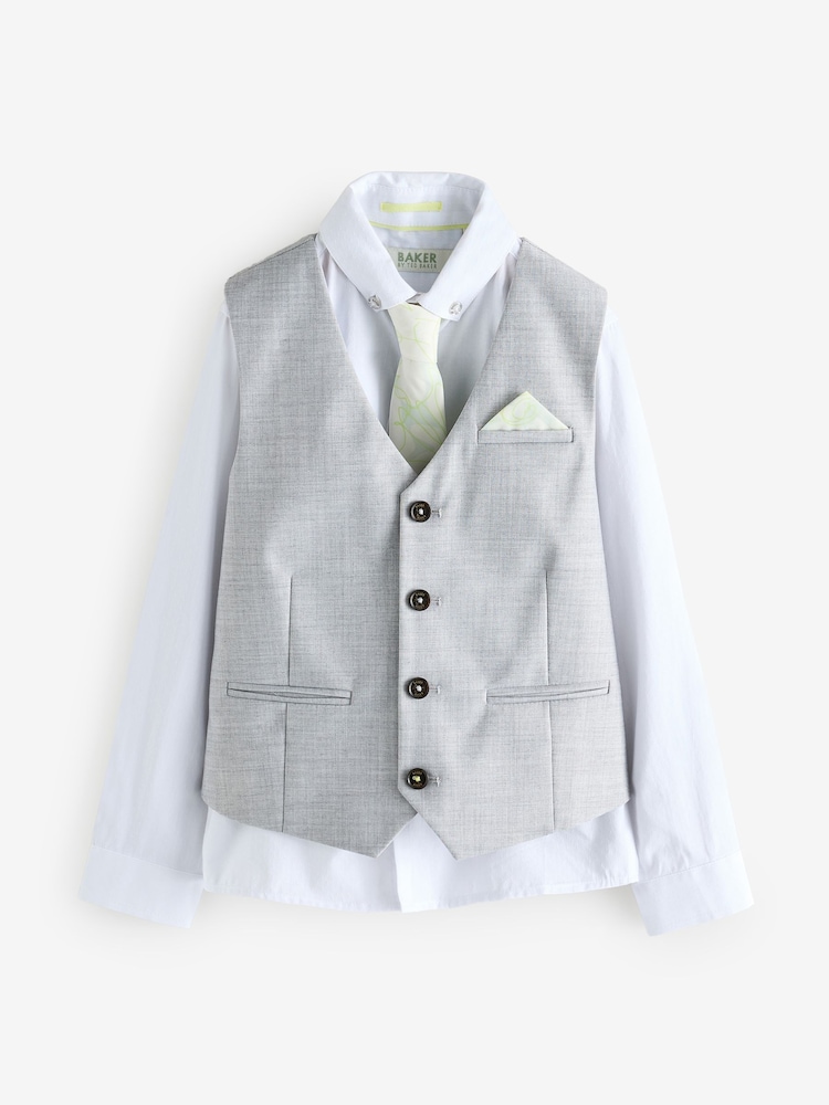 Baker by Ted Baker Waistcoat Shirt And Tie Set - Image 4 of 9