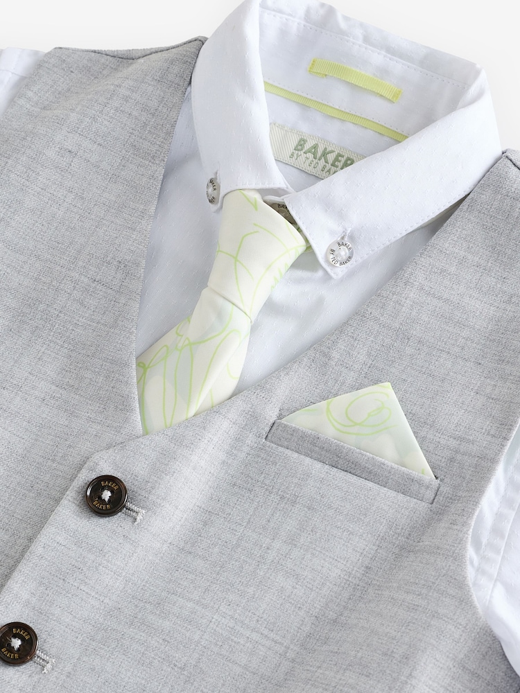 Baker by Ted Baker Waistcoat Shirt And Tie Set - Image 7 of 9