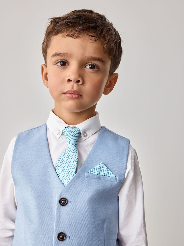 Baker by Ted Baker Waistcoat Shirt And Tie Set - Image 4 of 9