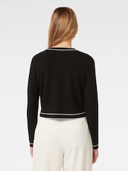 Forever New Black Gigi Tipped Cardigan - Image 2 of 5