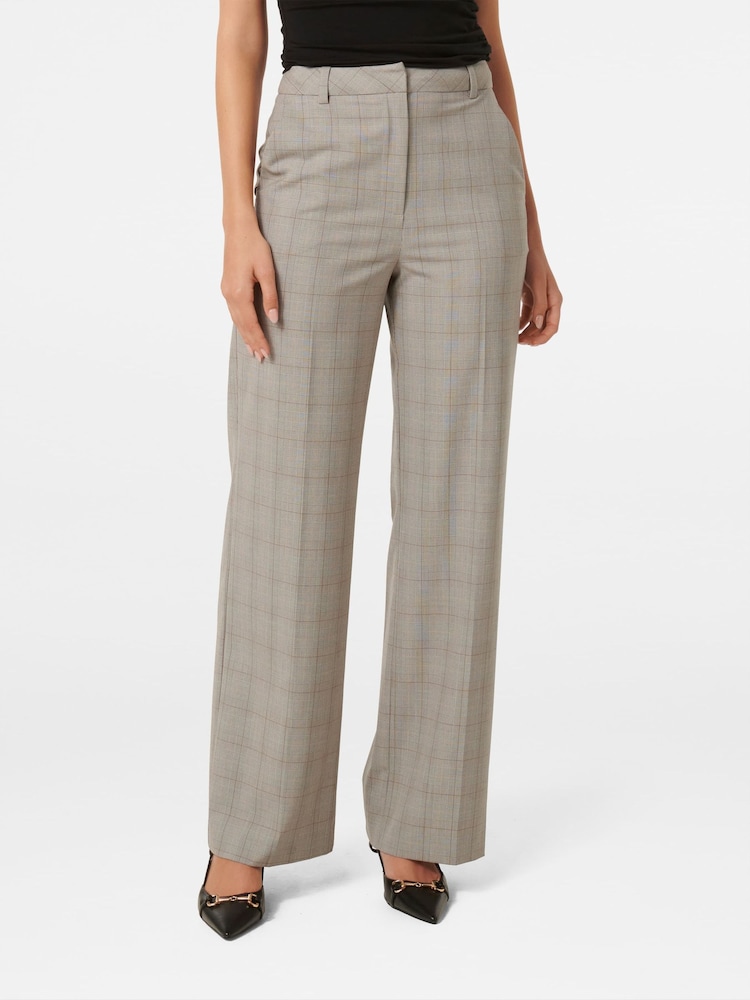 Forever New Grey Monique Wide Leg Trousers - Image 1 of 5