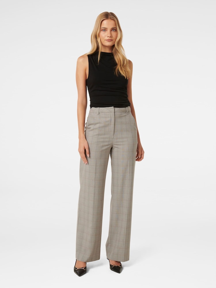 Forever New Grey Monique Wide Leg Trousers - Image 5 of 5