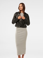 Forever New Black Lorri Vegan Leather Cropped Trench Jacket - Image 5 of 5