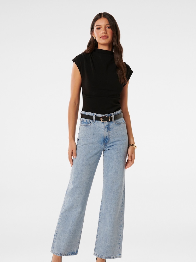 Forever New Leenah Grown On Neck Crepe Top - Изображение 6 из 6