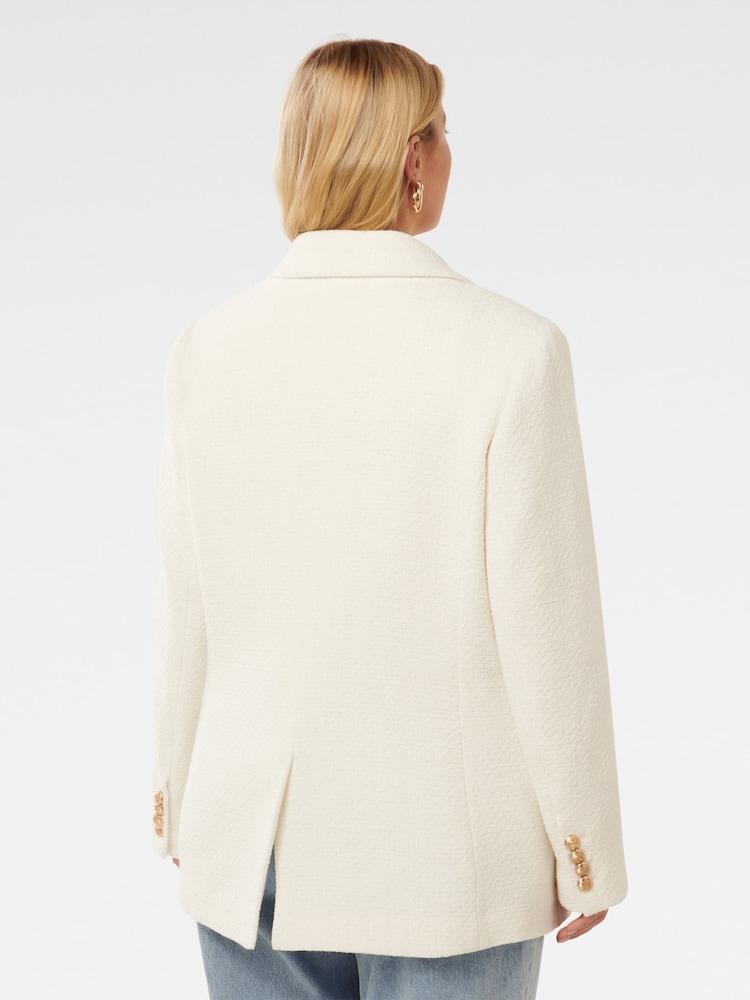 Forever New Cream Simonna Curve Boucle Blazer - Image 2 of 5