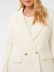 Forever New Cream Simonna Curve Boucle Blazer - Image 3 of 5