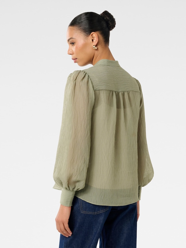 Grün - Forever New – Bluse mit Leo-Muster und weichen Streifen - Bild 2 von 5 Grün - Forever New – Bluse mit Leo-Muster und weichen Streifen - Bild 2 von 5