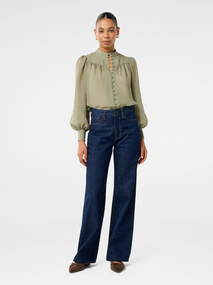 Grün - Forever New – Bluse mit Leo-Muster und weichen Streifen - Bild 5 von 5 Grün - Forever New – Bluse mit Leo-Muster und weichen Streifen - Bild 5 von 5