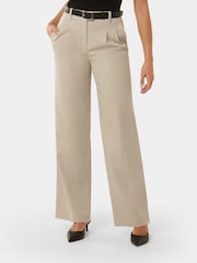 Forever New Natural Edweena Belted Wide Leg Pants - Image 1 of 5
