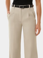Forever New Natural Edweena Belted Wide Leg Pants - Image 3 of 5