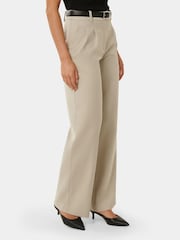 Forever New Natural Edweena Belted Wide Leg Pants - Image 4 of 5