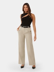 Forever New Natural Edweena Belted Wide Leg Pants - Image 5 of 5