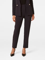 Forever New Blue Gwyneth Tapered Trousers - Image 1 of 5