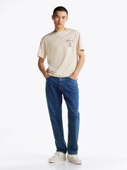 Tommy Jeans Natural Regular Fit 100% Cotton Signature City Twist T-Shirt - Image 4 of 5