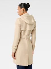 Forever New Natural Kirsty Structured Hooded Trench Coat - Image 2 of 5