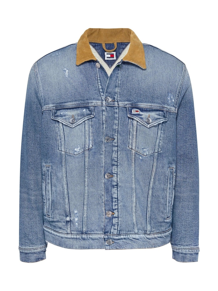 Tommy Jeans Regular Fit Blue Ryan Teddy Trucker Jacket - Image 5 of 5
