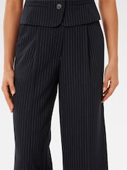Forever New Blue Noa Pinstripe Wide Leg Trousers - Image 3 of 5