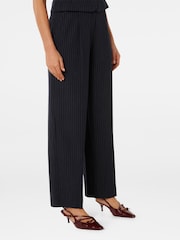 Forever New Blue Noa Pinstripe Wide Leg Trousers - Image 4 of 5