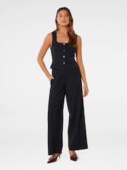 Forever New Blue Noa Pinstripe Wide Leg Trousers - Image 5 of 5