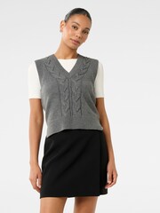 Forever New Grey Ivy Knitted Cable Tabard Vest - Image 6 of 6
