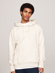 Tommy Jeans Natural Regular Fit Signature Hoodie - Image 1 of 5