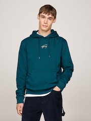 Tommy Jeans Blue Regular Fit Signature Hoodie - Image 1 of 5