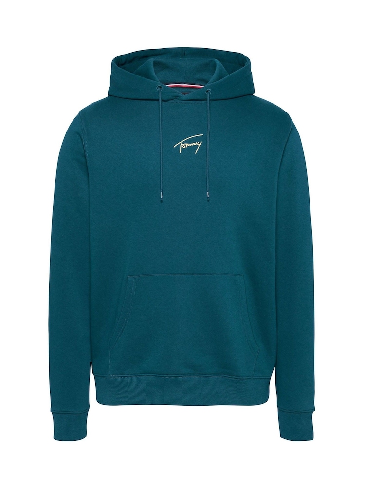 Tommy Jeans Blue Regular Fit Signature Hoodie - Image 5 of 5