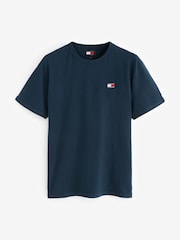 Tommy Jeans Blue Regular Fit Badge 100% Cotton T-Shirt - Image 5 of 6
