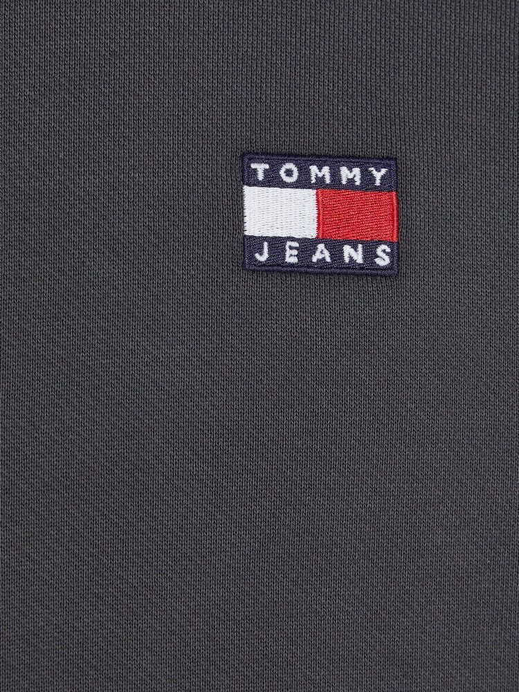 Tommy Jeans Grey Regular Fit Badge 100% Cotton Hoodie - Image 6 of 6