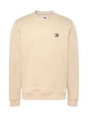 Tommy Jeans Natural Regular Fit Natural Badge Crew Neck 100% Cotton Sweatshirt - Image 5 of 5