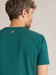 White Stuff Green Abersoch Nep Short Sleeve 100% Cotton T-Shirt - Image 3 of 6