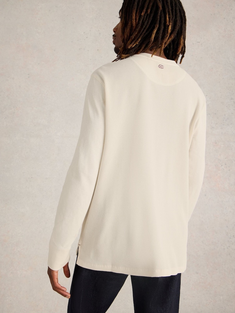 White Stuff Natural Andover Henley 100% Cotton T-Shirt - Image 2 of 6