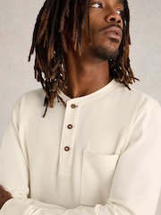White Stuff Natural Andover Henley 100% Cotton T-Shirt - Image 3 of 6