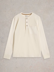 White Stuff Natural Andover Henley 100% Cotton T-Shirt - Image 5 of 6