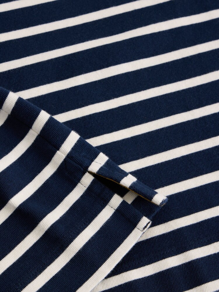 White Stuff Blue Whitney Stripe 100% Cotton Top - Image 6 of 6