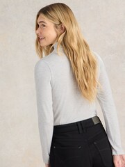 White Stuff Natural Camille High Neck T-Shirt - Image 2 of 6