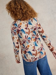 White Stuff Natural Long Sleeve Weaver T-Shirt - Image 3 of 6