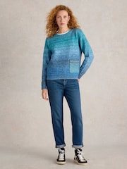 White Stuff Blue Lilbet Jumper - Image 1 of 6