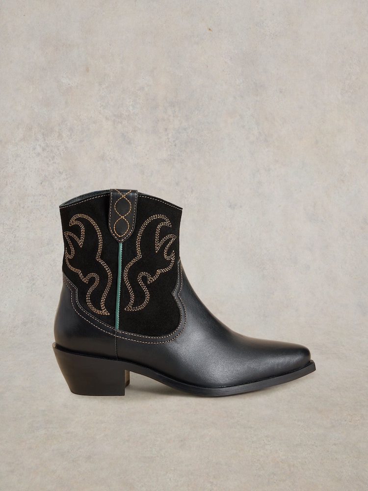 White Stuff Black Beau Western Boots - Image 1 of 5