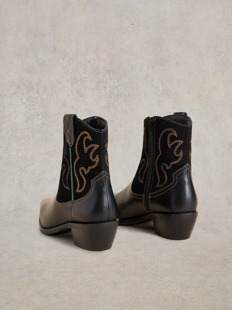 White Stuff Black Beau Western Boots - Image 2 of 5