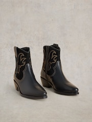 White Stuff Black Beau Western Boots - Image 3 of 5