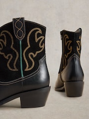 White Stuff Black Beau Western Boots - Image 4 of 5