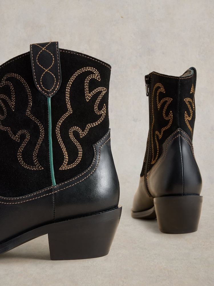 White Stuff Black Beau Western Boots - Image 4 of 5