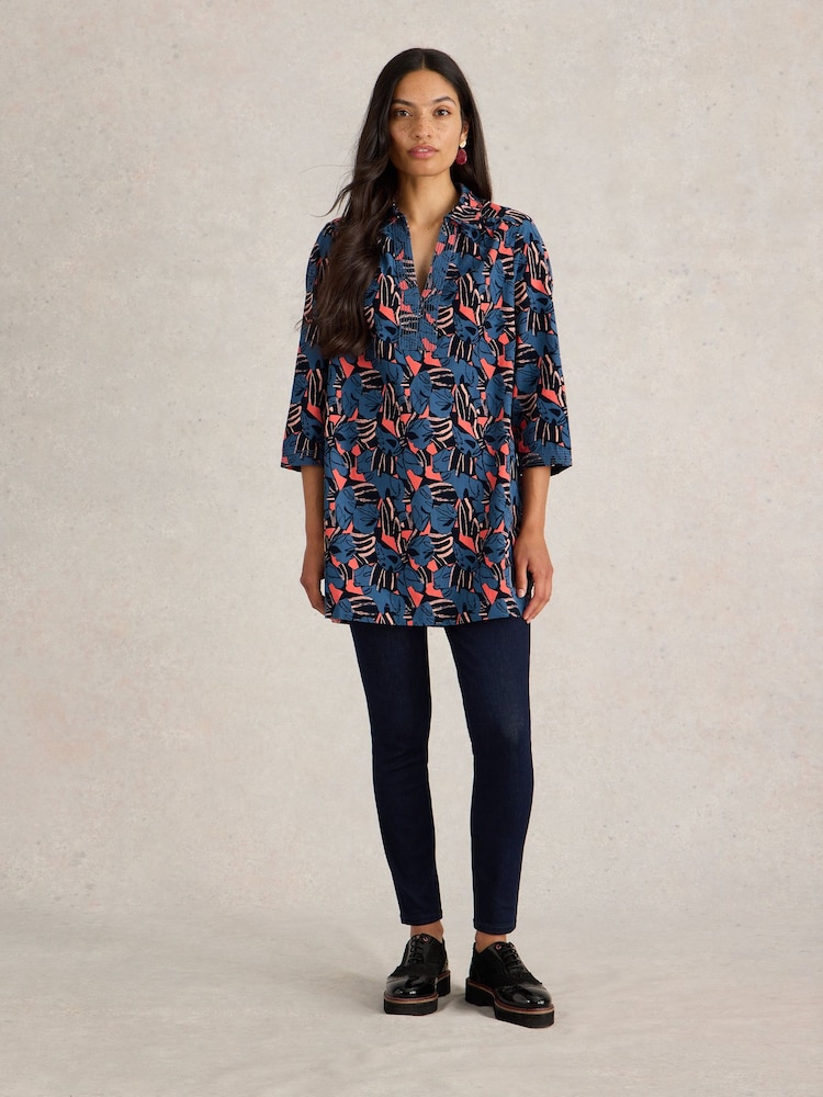White Stuff Blue Blaire Co-ord Tunic - Image 1 of 6 White Stuff Blue Blaire Co-ord Tunic - Image 1 of 6