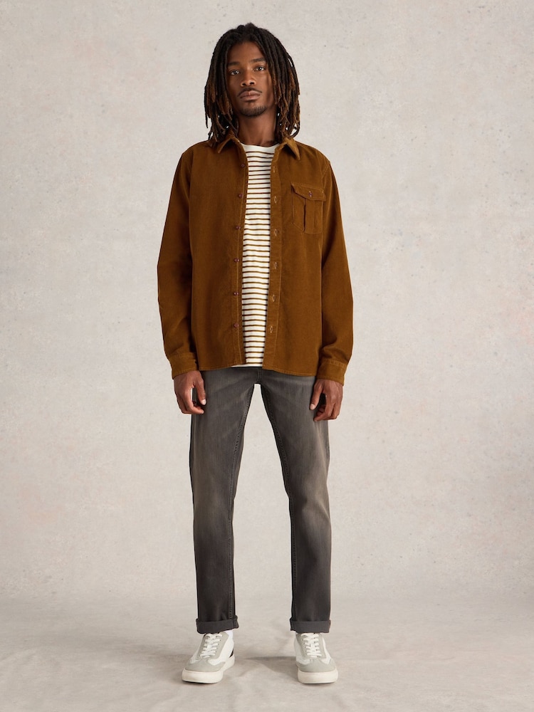 White Stuff Brown Griffin 100% Cotton Co-ord Shirt - Image 1 of 6